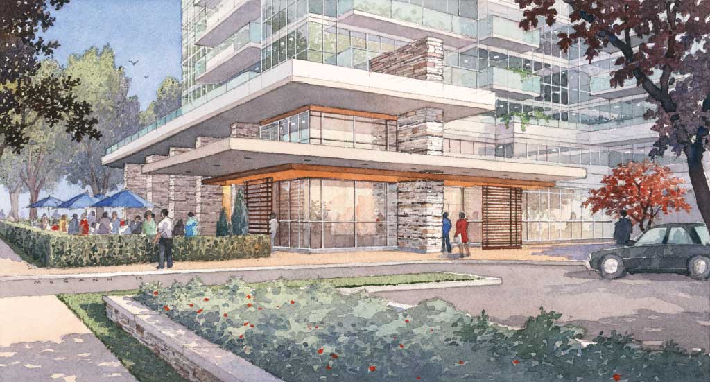 The Ravine waterfall rendering